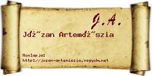 Józan Artemíszia névjegykártya
